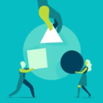 Equipe rond triangle carré équipe