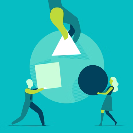 rond triangle carré équipe