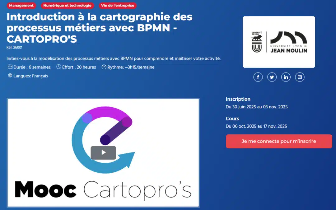 MOOC - Cartographie processus métiers