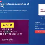 MOOC  Agir contre les violences sexistes et sexuelles (VSS) [UNIVERSITE PARIS-SACLAY]