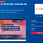 MOOC  Comprendre le droit des contrats de travail [CNAM]