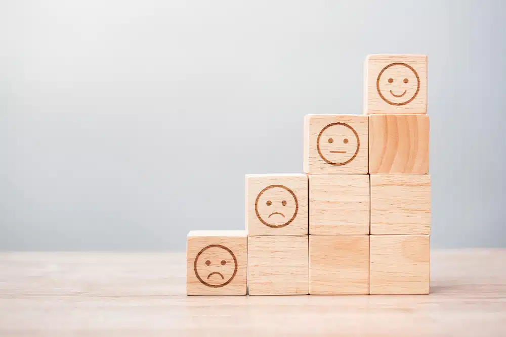 émotions cubes en bois