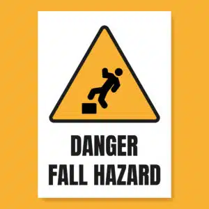 panneau chute danger